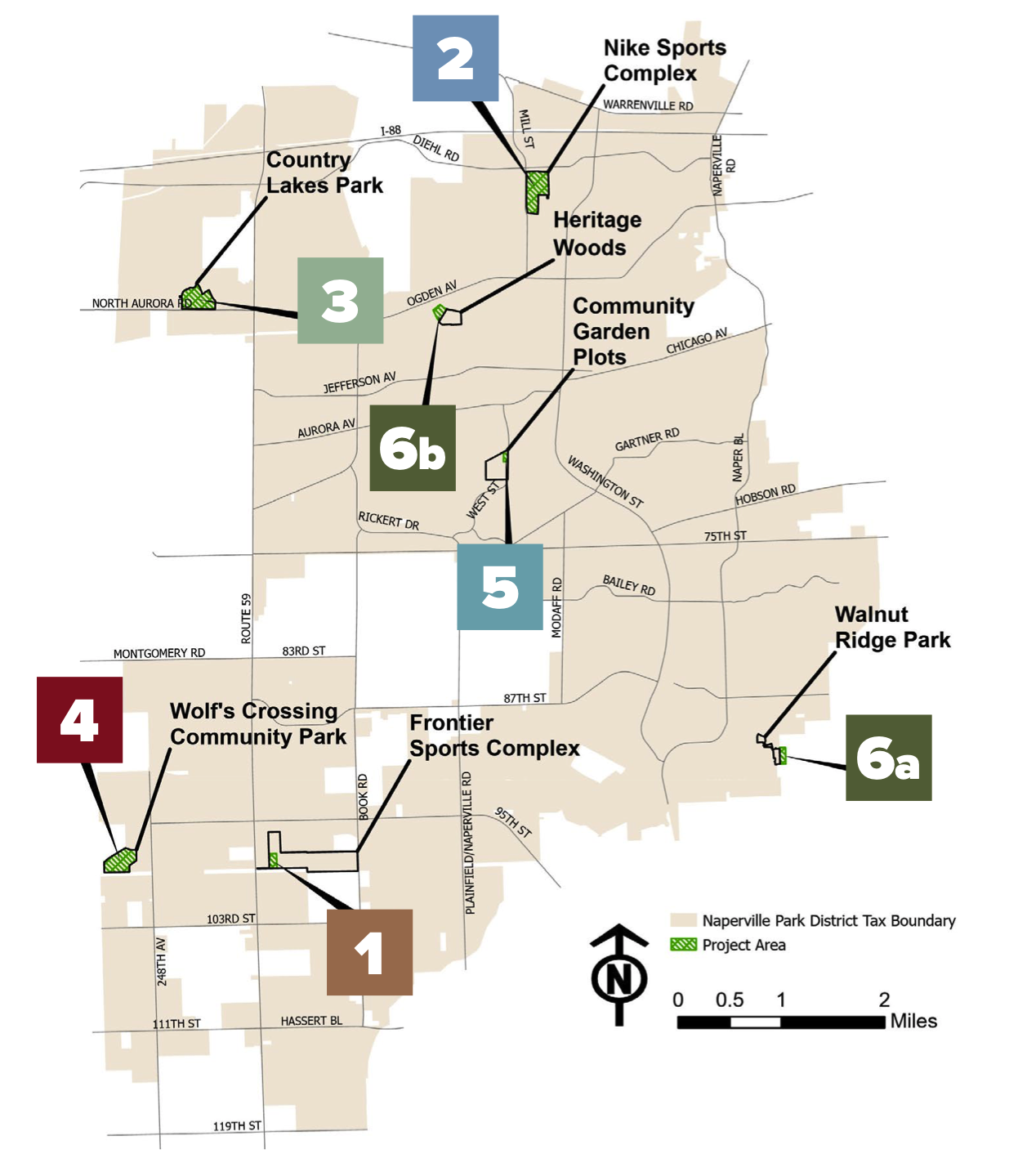 Map of proposed improvements